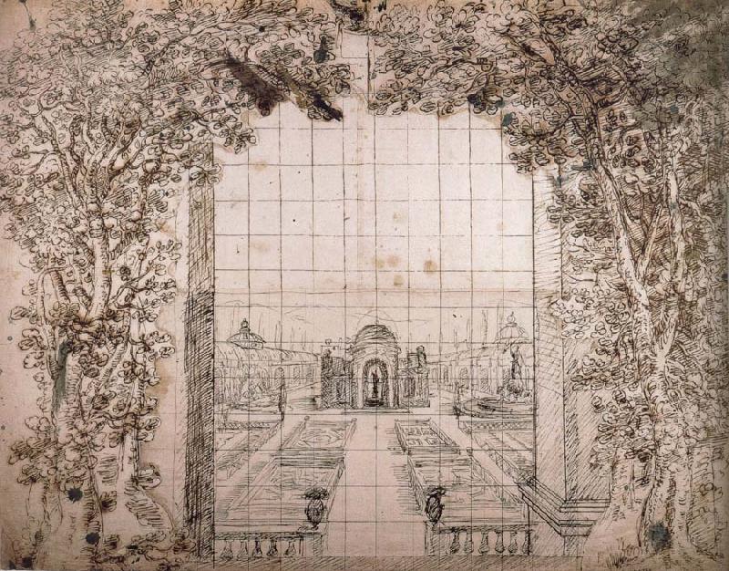 Design for the climax of Coelum Britannicum, Inigo Jones